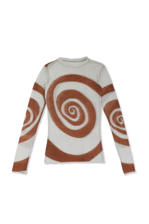 SECOND SKIN TOPS "Spiral Gecko" -RED-